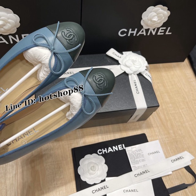 Chanel萬年經典蝴蝶結圓頭芭蕾舞鞋 香奈兒頂級版本單鞋 dx1725